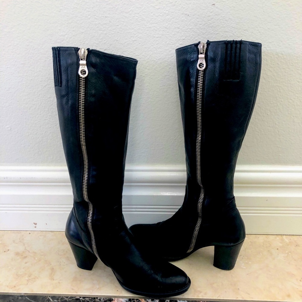 Paul Smith Black Boots Silver Zipper 38